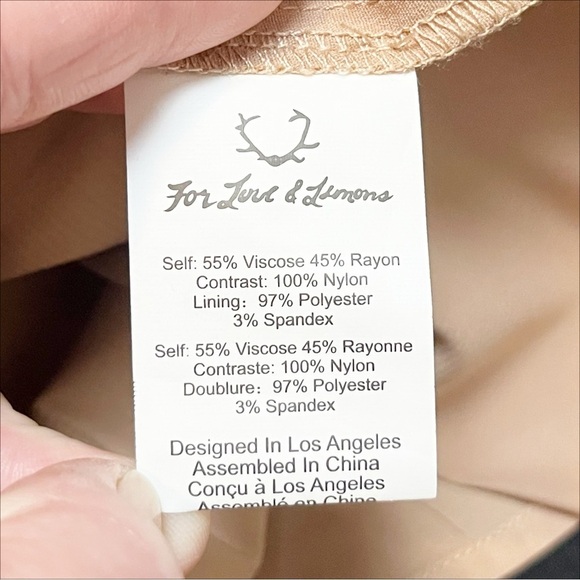 For Love & Lemons NWT Lola Rose Sleeveless Mini Dress black navy lace-up boho - Picture 14 of 16